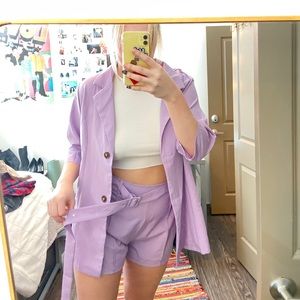 Lavender short suit set ☂️🔮💜 size XL